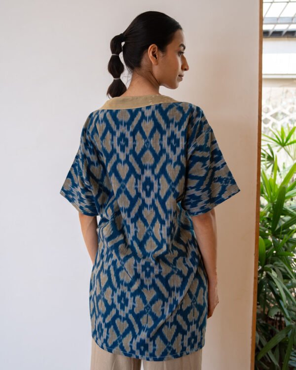 Nilamm Blue Oversized Wrap Shirt