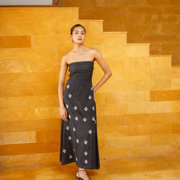 Nisha Strapless Black Dress