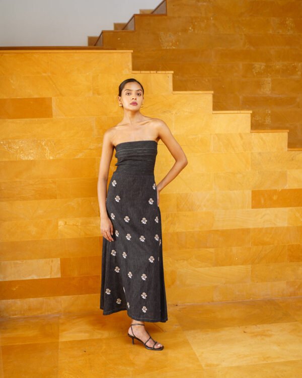 Nisha Strapless Black Dress
