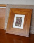 Radha Hand-Painted Fabric Wall Art in Wood Frame