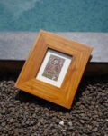 Radha Hand-Painted Fabric Wall Art in Wood Frame