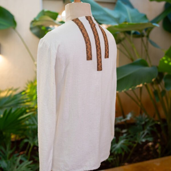 Ruchir Charcoal Organic Cotton Buttoned T-Shirt