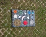 Rui Red Handmade Upcycled Quilted Rug