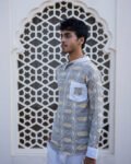 Santhal Black Handloom Cotton Statement Shirt