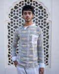 Santhal Black Handloom Cotton Statement Shirt