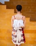 Sariska Brown Belted Blouson Dress