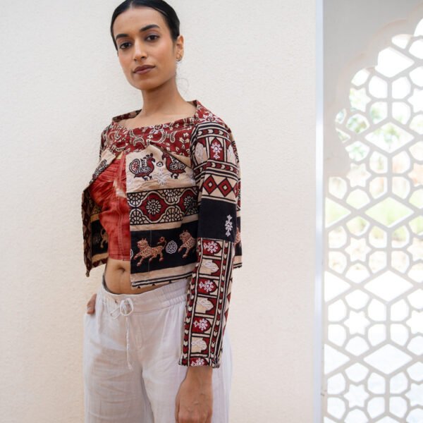 Sherni Embroidered Crop Jacket