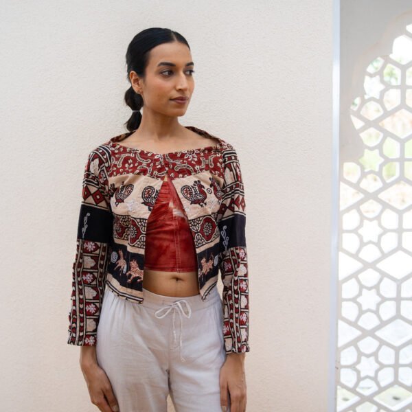 Sherni Embroidered Crop Jacket