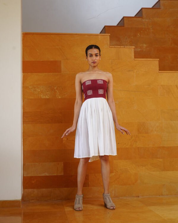Shubr Strapless Embroidered Dress