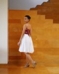 Shubr Strapless Embroidered Dress