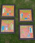 Vanitha Hand-Painted Fabric Wall Art