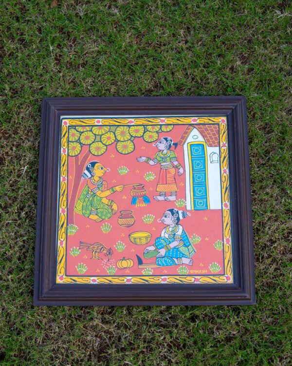 Vanitha Hand-Painted Fabric Wall Art