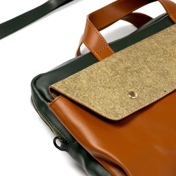 Willow Vegan Tan Leather Laptop Sleeve