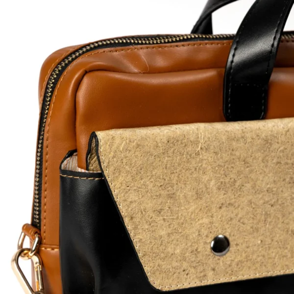 Willow Vegan Black Leather Laptop Sleeve