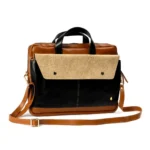 Willow Vegan Black Leather Laptop Sleeve