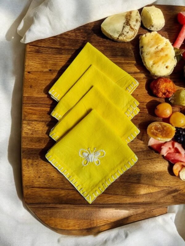 Anthophile Embroidered Cocktail Napkin Set