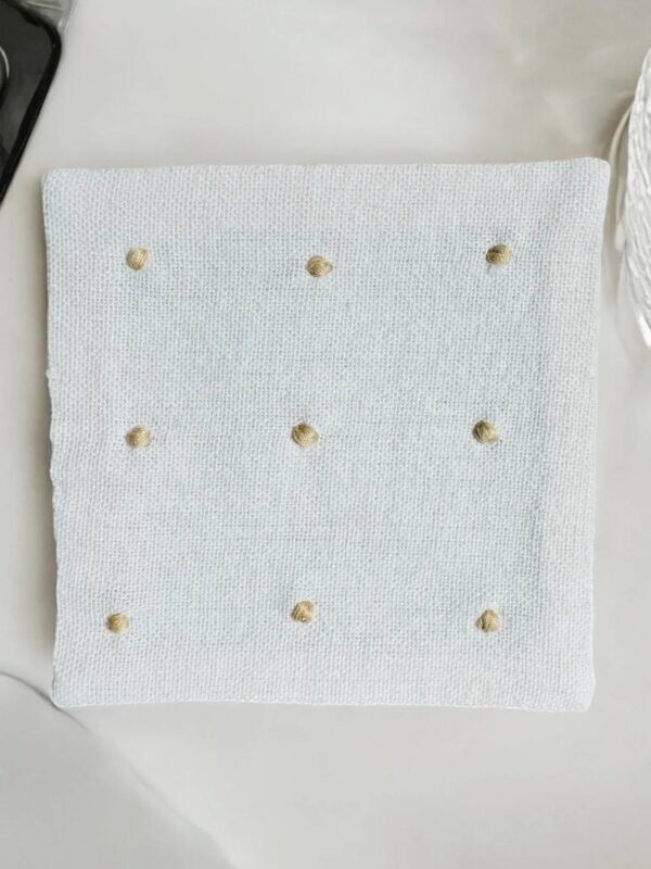 Anthophile Embroidered Cotton Coaster Set