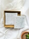 Anthophile Embroidered Cotton Coaster Set