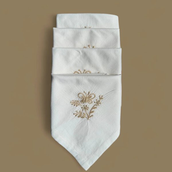 Anthophile Floral Embroidered Dinner Napkin Set