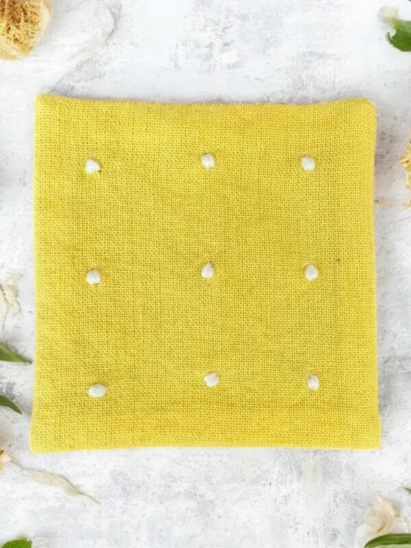 Anthophile Embroidered Cotton Coaster Set