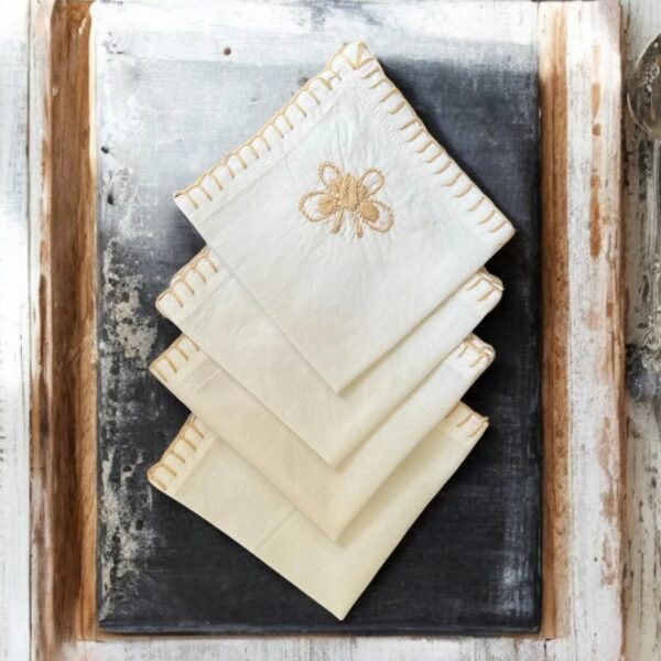 Anthophile Embroidered Cocktail Napkin Set