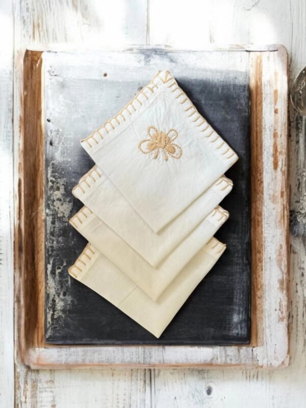Anthophile Embroidered Cocktail Napkin Set