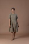 Adaptable Khaki Ruched Dress