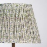 White Green Block Print Empire Lampshade