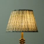 White Green Block Print Empire Lampshade
