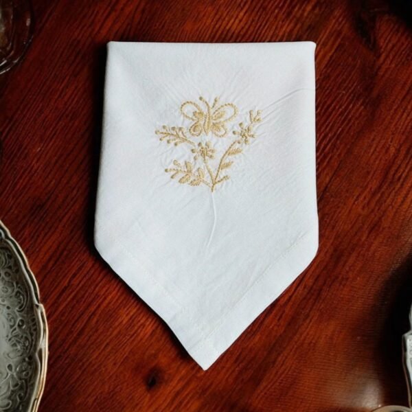 Anthophile Floral Embroidered Dinner Napkin Set